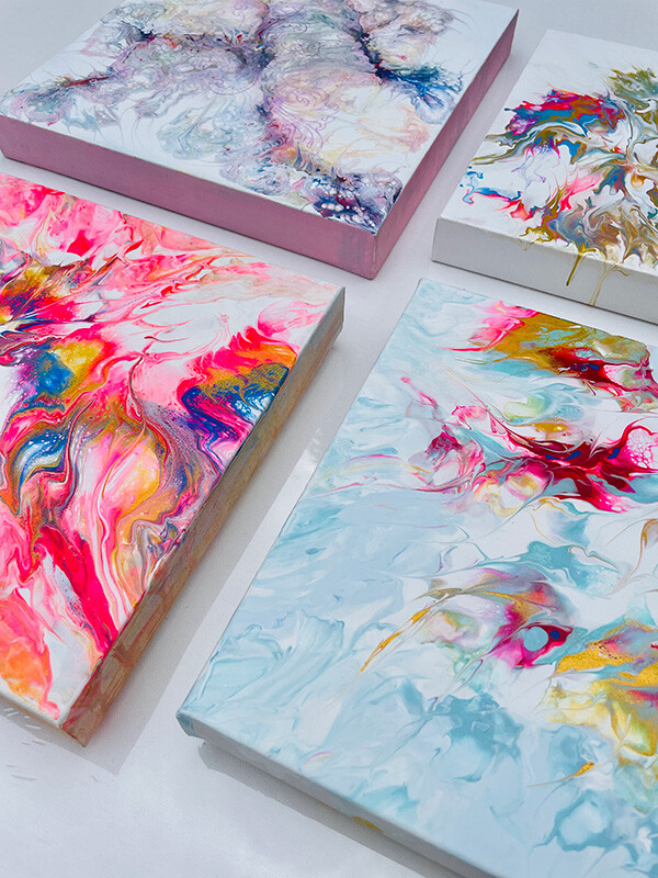 Fluid art paintings